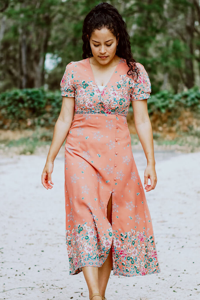 Abigail Peach Maxi Dress