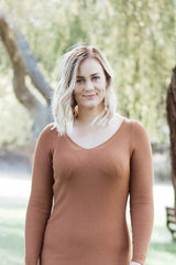 Saskia Knit Dress - Rust