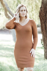 Saskia Knit Dress - Rust
