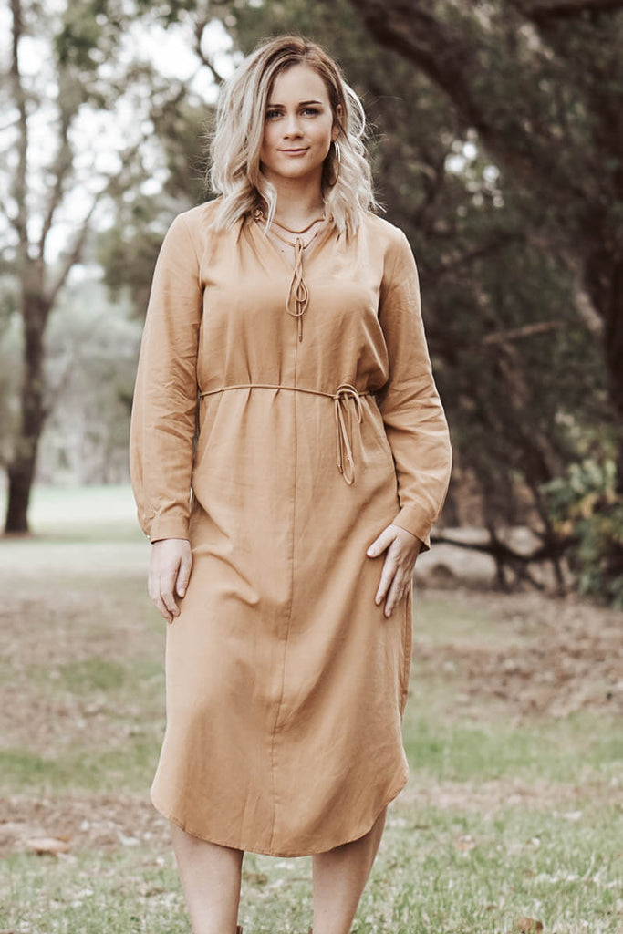 Jayde Classic Shirt Dress - Mustard