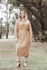 Jayde Classic Shirt Dress - Mustard