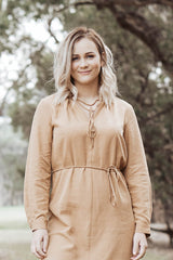 Jayde Classic Shirt Dress - Mustard