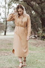 Jayde Classic Shirt Dress - Mustard