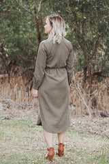 Jayde Classic Shirt Dress - Khaki