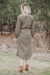 Jayde Classic Shirt Dress - Khaki