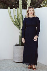 Charity Lace Dress - Navy