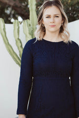 Charity Lace Dress - Navy