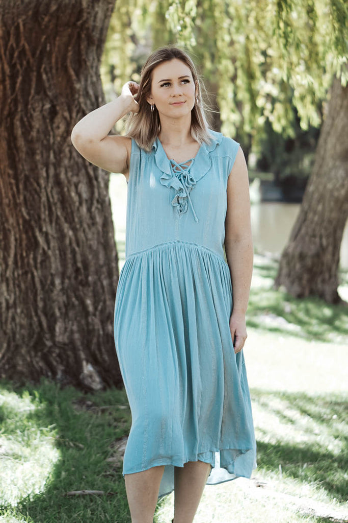 Shell Dress - Aqua