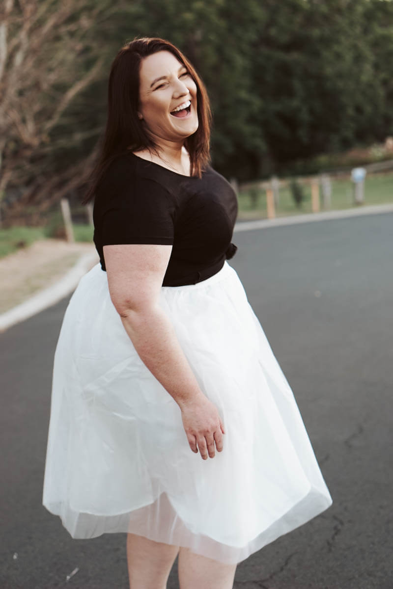 Plus size white tulle skirt on sale