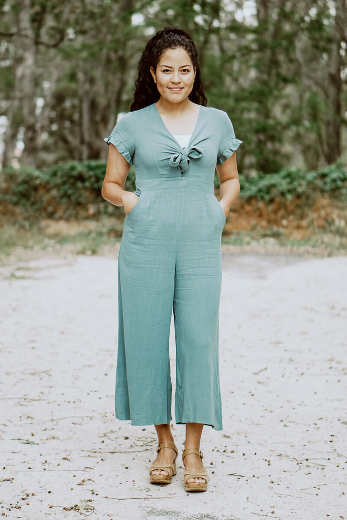 Hayley Sage Jumpsuit